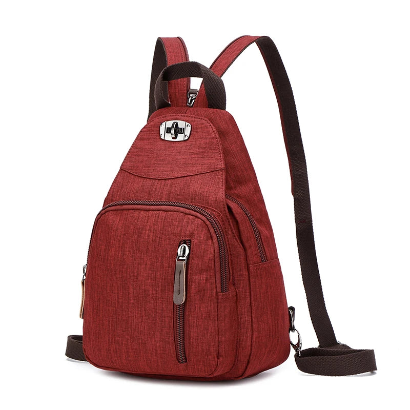 New Women's Casual Small Backpack Fashion Brand Designer Backpack Large Capacity Short Travel Backpack Student Sports Backpack