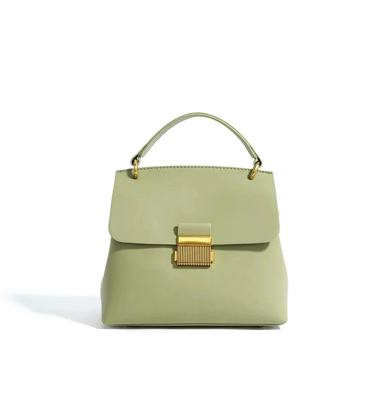 Tote Small Plain Split Leather Women Shoulder Bag Ladies Handbag