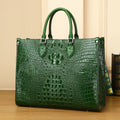 Women's Genuine Cowhide Handbag – Luxury Crocodile Pattern & Modern Design