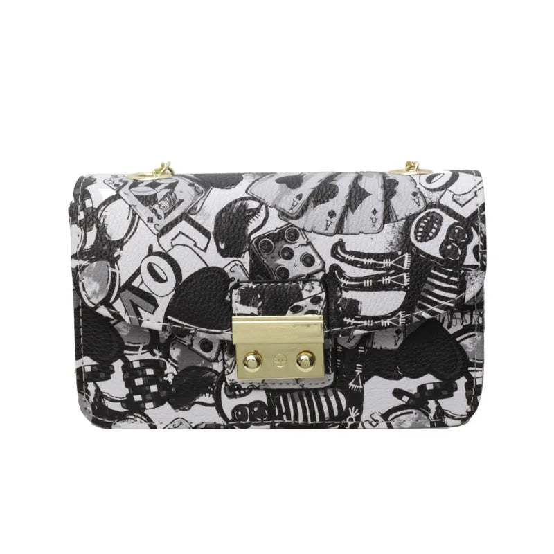 Women Colorful purse Bags Christmas Summer Graffiti Ladies designer handbags
