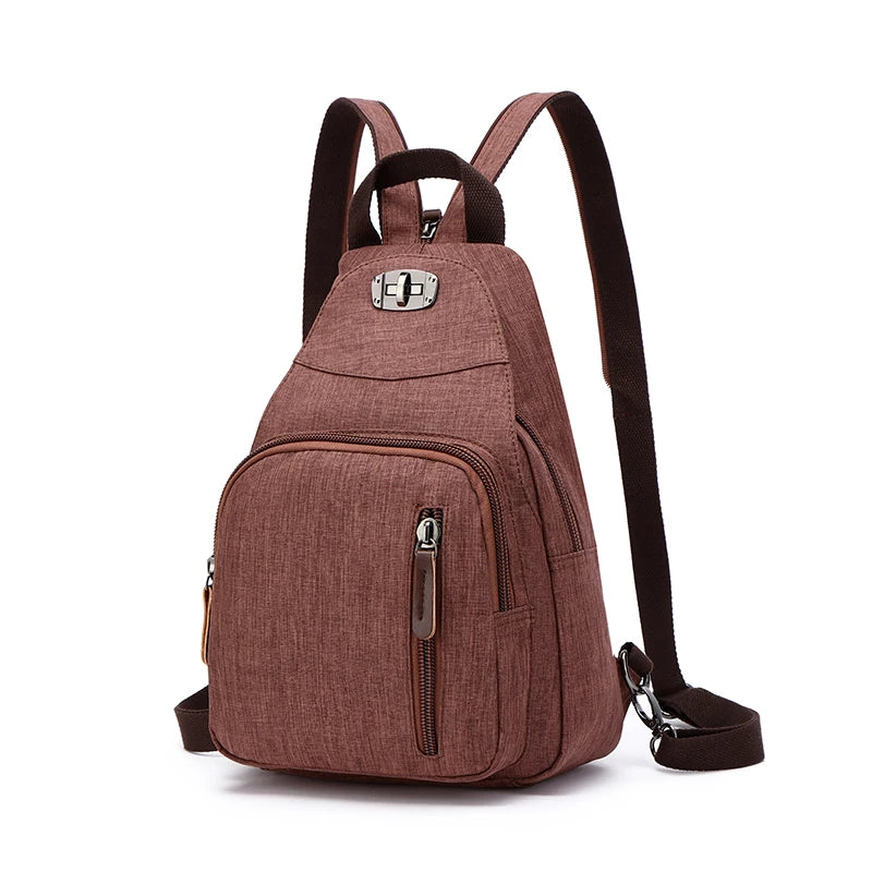 New Women's Casual Small Backpack Fashion Brand Designer Backpack Large Capacity Short Travel Backpack Student Sports Backpack