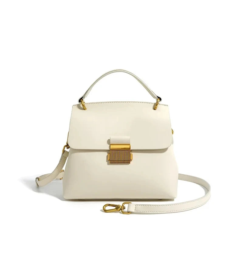 Tote Small Plain Split Leather Women Shoulder Bag Ladies Handbag