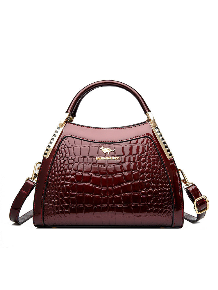 Classic Crocodile Texture Handbag – Timeless Style for Modern Women