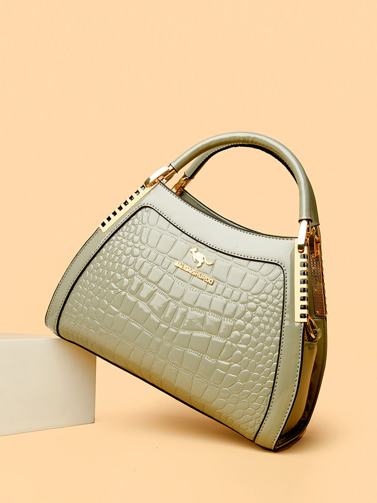 Classic Crocodile Texture Handbag – Timeless Style for Modern Women