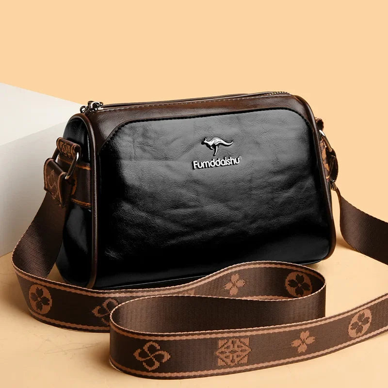 Women's Shoulder Bag Women's Bag Retro Double Sided Pillow Bag Large Capacity Solid Color Shoulder Bag Crossbody Bag