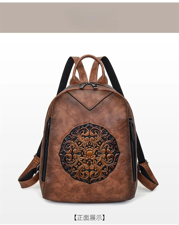 2026 Vintage Luxury Backpacks For Women Soft Leather Handbags Large Capacity Travel Commuting Backpack Female Mochilas