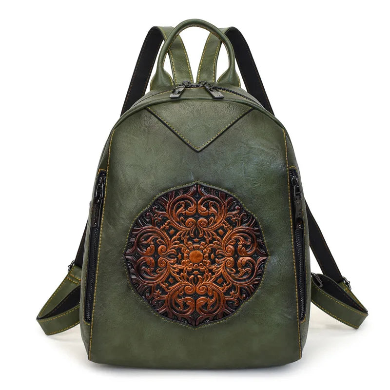 2026 Vintage Luxury Backpacks For Women Soft Leather Handbags Large Capacity Travel Commuting Backpack Female Mochilas