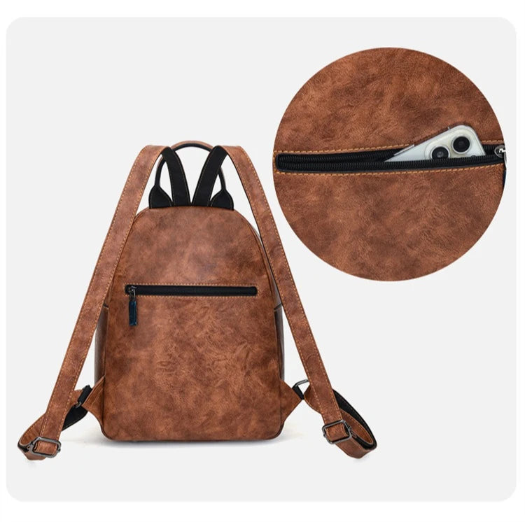 2026 Vintage Luxury Backpacks For Women Soft Leather Handbags Large Capacity Travel Commuting Backpack Female Mochilas