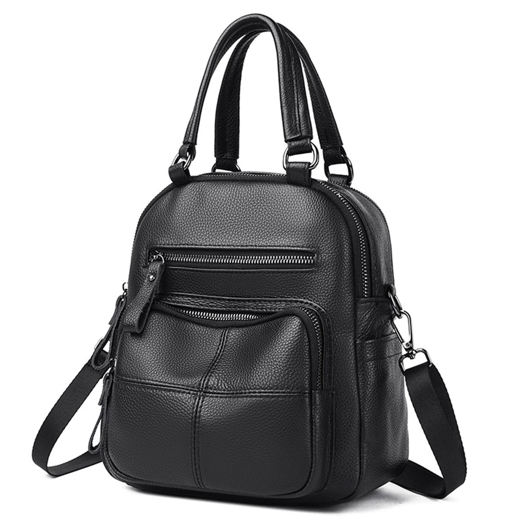 Fashionable Backpack woman Leather structure Crossbody Bag verysatile satchel bag Retro British Style Portable Women's backpack