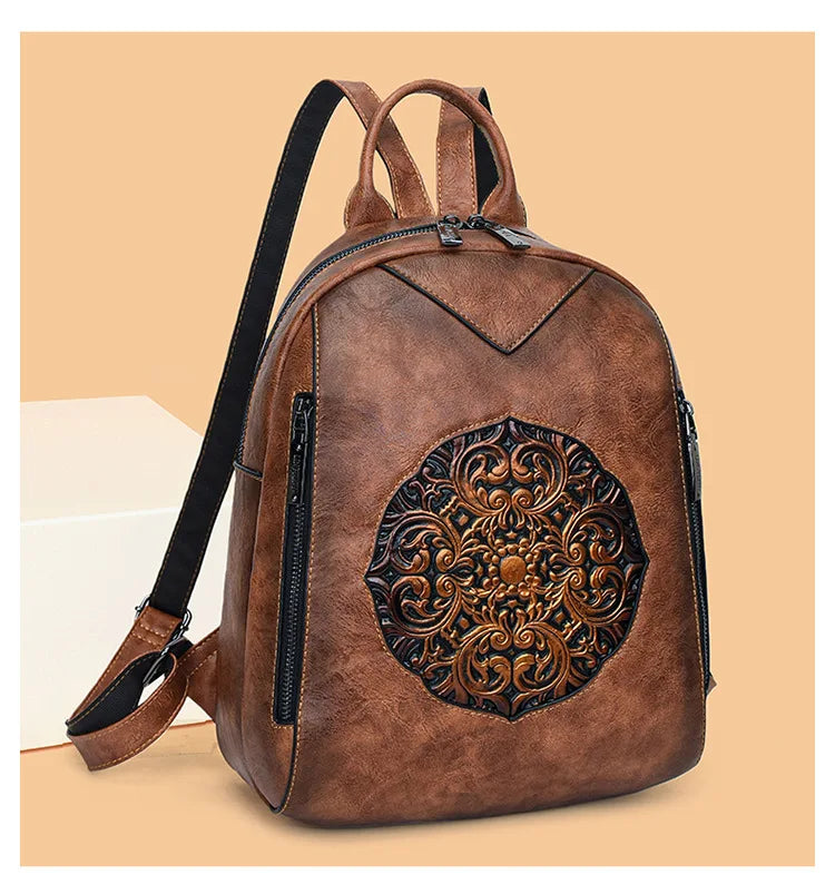 2026 Vintage Luxury Backpacks For Women Soft Leather Handbags Large Capacity Travel Commuting Backpack Female Mochilas