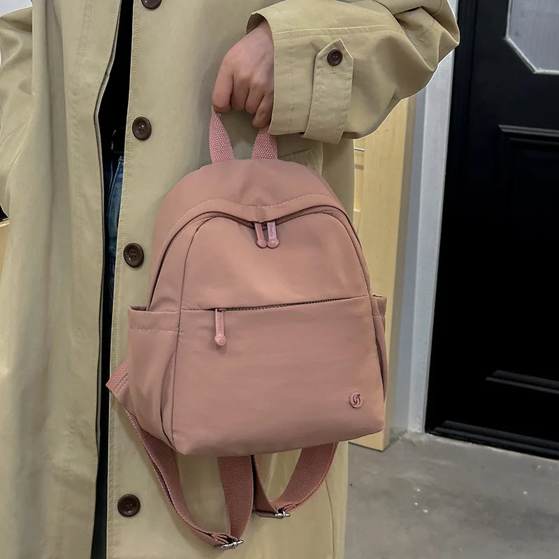 Stylish Minimalist Backpack for Women Lightweight Travel Bag with Phone Key Storage Small Chic Rucksack