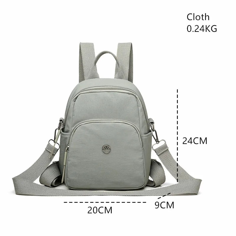 New Women Casual Travel Lightweight Small Backpack With Large Capacity Waterproof Cloth Shoulder Bag and High-end Feel for Girls