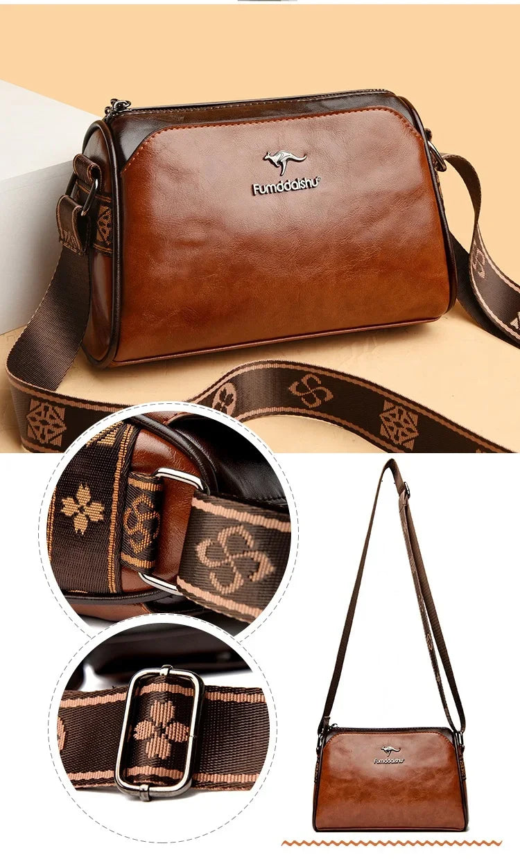 Women's Shoulder Bag Women's Bag Retro Double Sided Pillow Bag Large Capacity Solid Color Shoulder Bag Crossbody Bag