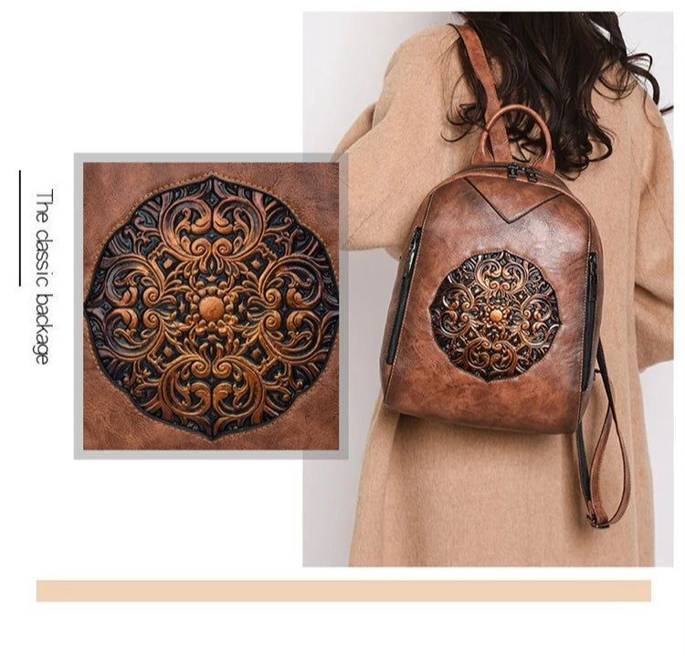 2026 Vintage Luxury Backpacks For Women Soft Leather Handbags Large Capacity Travel Commuting Backpack Female Mochilas