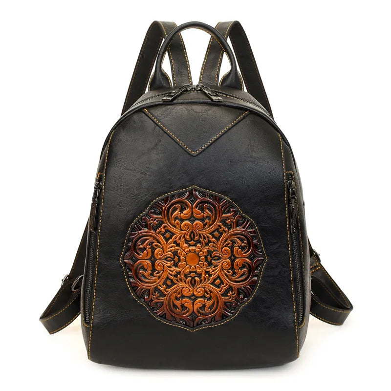 2026 Vintage Luxury Backpacks For Women Soft Leather Handbags Large Capacity Travel Commuting Backpack Female Mochilas