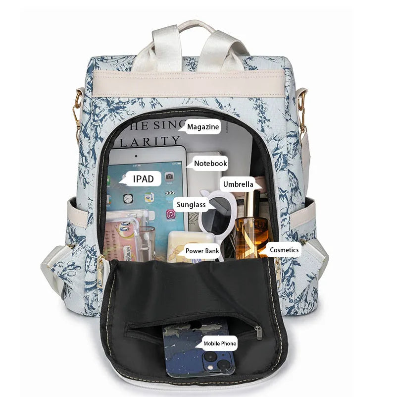 Hot Selling Ladies' PU Waterproof Leisure Backpack Bag Lightweight Dress Luxury College Daily Life Zipper for School Bags Girls