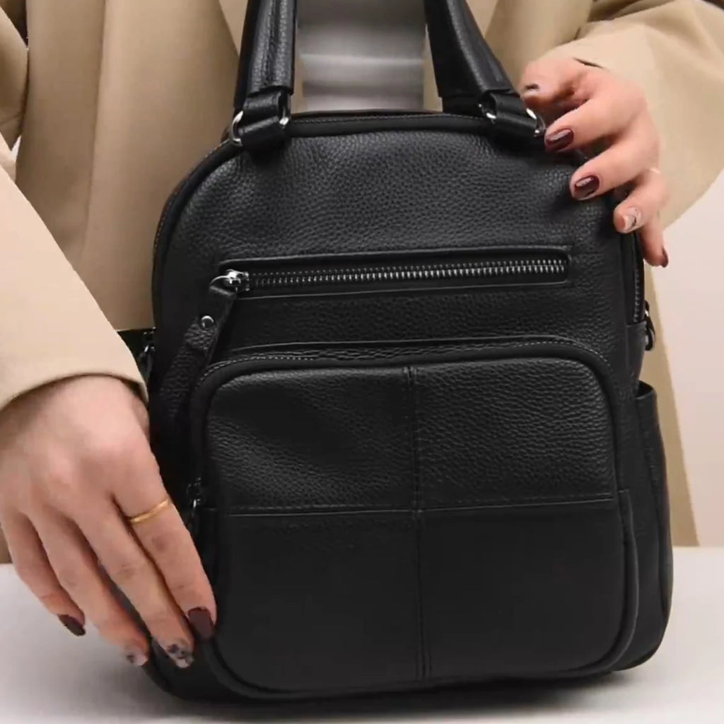 Fashionable Backpack woman Leather structure Crossbody Bag verysatile satchel bag Retro British Style Portable Women's backpack