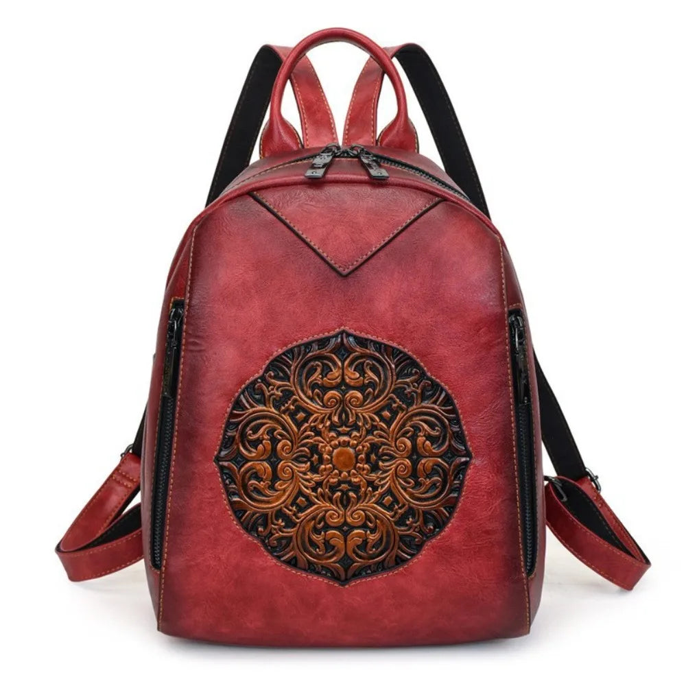 2026 Vintage Luxury Backpacks For Women Soft Leather Handbags Large Capacity Travel Commuting Backpack Female Mochilas
