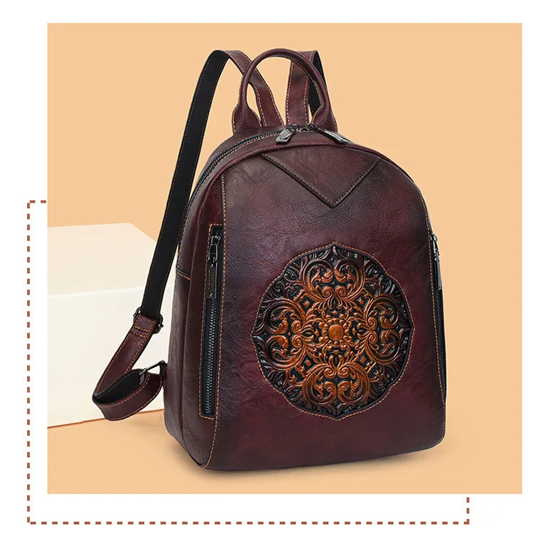 2026 Vintage Luxury Backpacks For Women Soft Leather Handbags Large Capacity Travel Commuting Backpack Female Mochilas