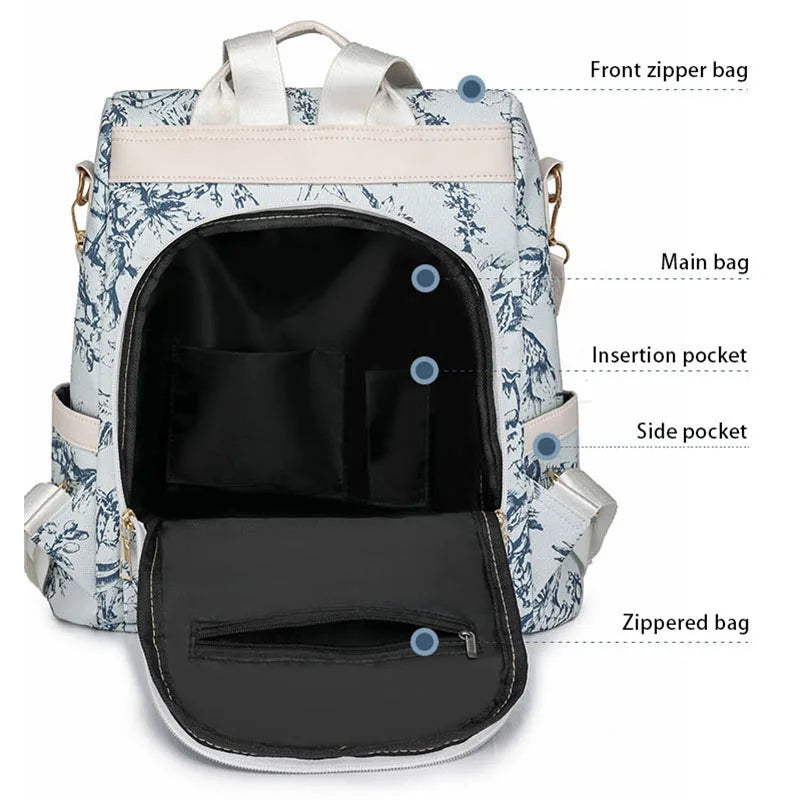 Hot Selling Ladies' PU Waterproof Leisure Backpack Bag Lightweight Dress Luxury College Daily Life Zipper for School Bags Girls