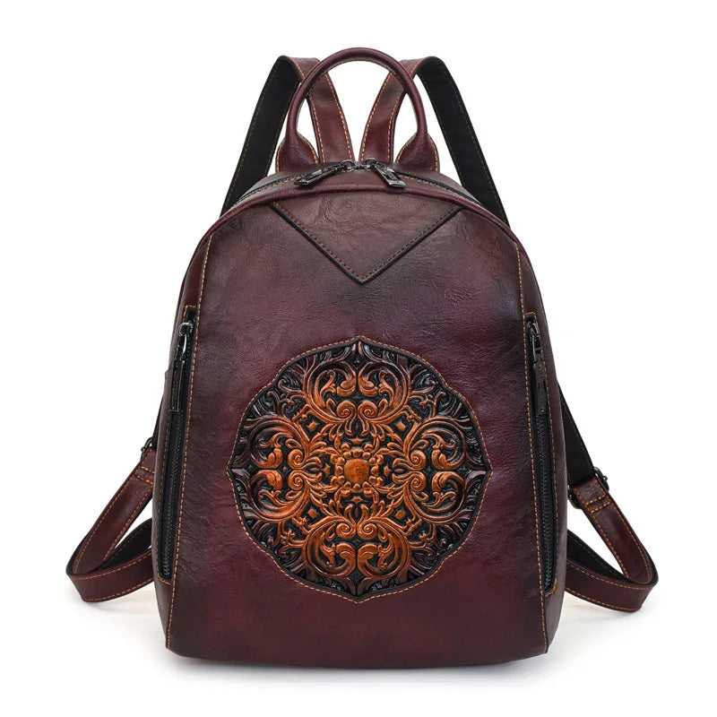 2026 Vintage Luxury Backpacks For Women Soft Leather Handbags Large Capacity Travel Commuting Backpack Female Mochilas