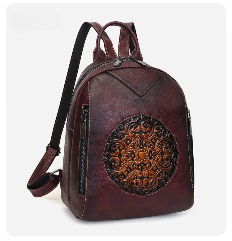 2026 Vintage Luxury Backpacks For Women Soft Leather Handbags Large Capacity Travel Commuting Backpack Female Mochilas
