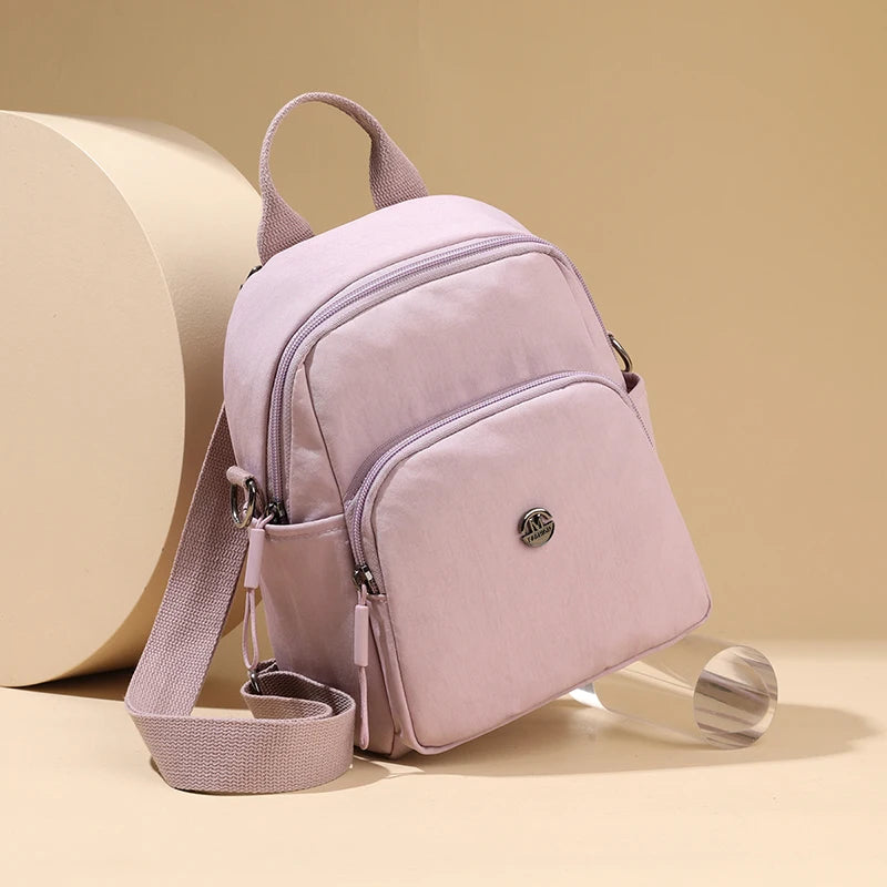 New Women Casual Travel Lightweight Small Backpack With Large Capacity Waterproof Cloth Shoulder Bag and High-end Feel for Girls