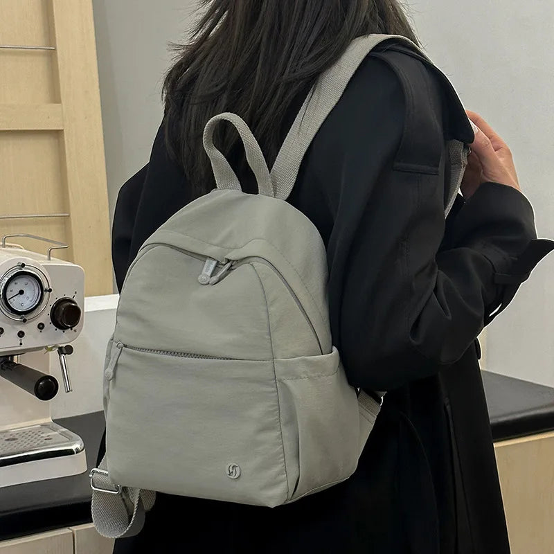 Stylish Minimalist Backpack for Women Lightweight Travel Bag with Phone Key Storage Small Chic Rucksack