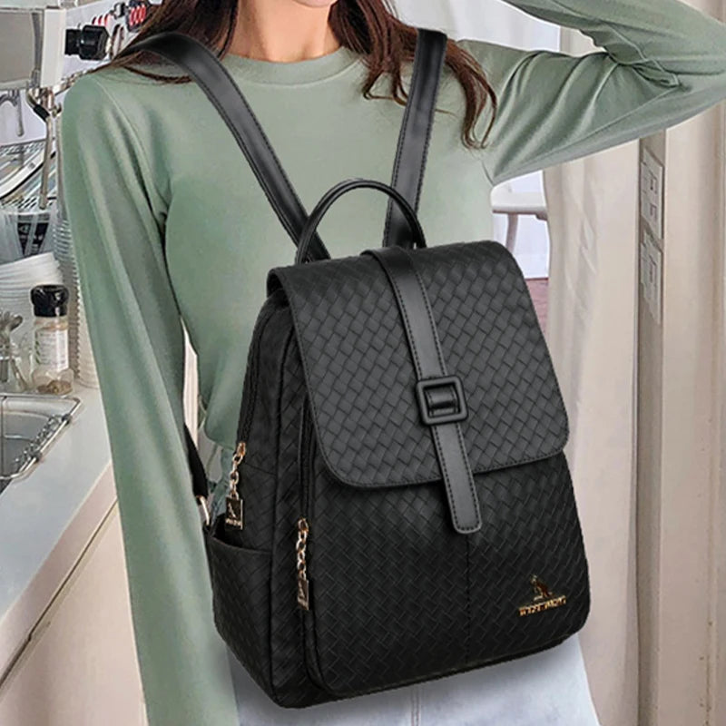 Women's Backpack Travel Large Backpack PU Leather Handbag Schoolbag Mochila For Girls Women's Bag Female Shoulder Back Sac A Dos
