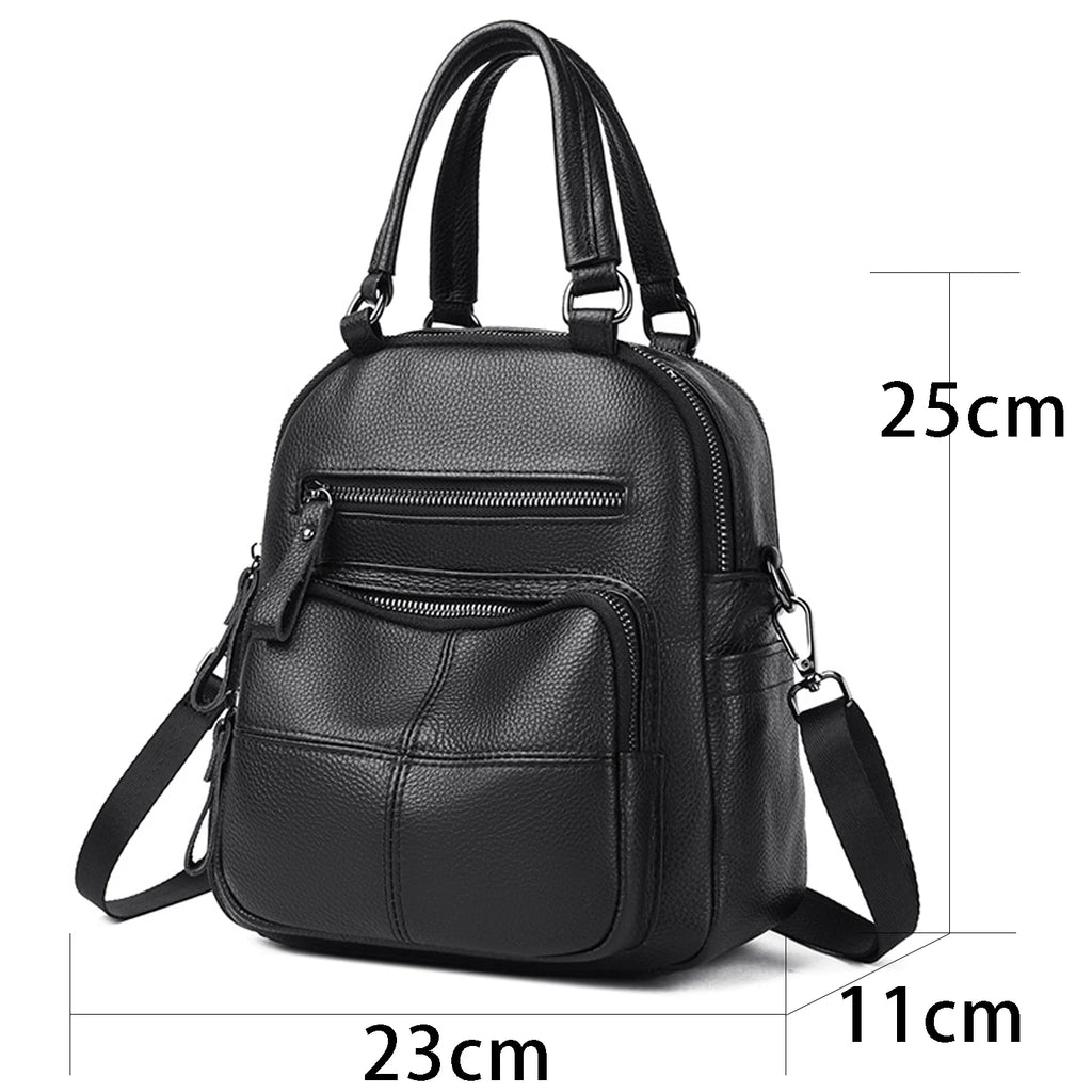 Fashionable Backpack woman Leather structure Crossbody Bag verysatile satchel bag Retro British Style Portable Women's backpack