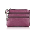 PU Leather Portable Money Coin Purse with Key Ring Waterproof Pocket Purse Zipper Wear-resistant Credit Card Holoder Man Women