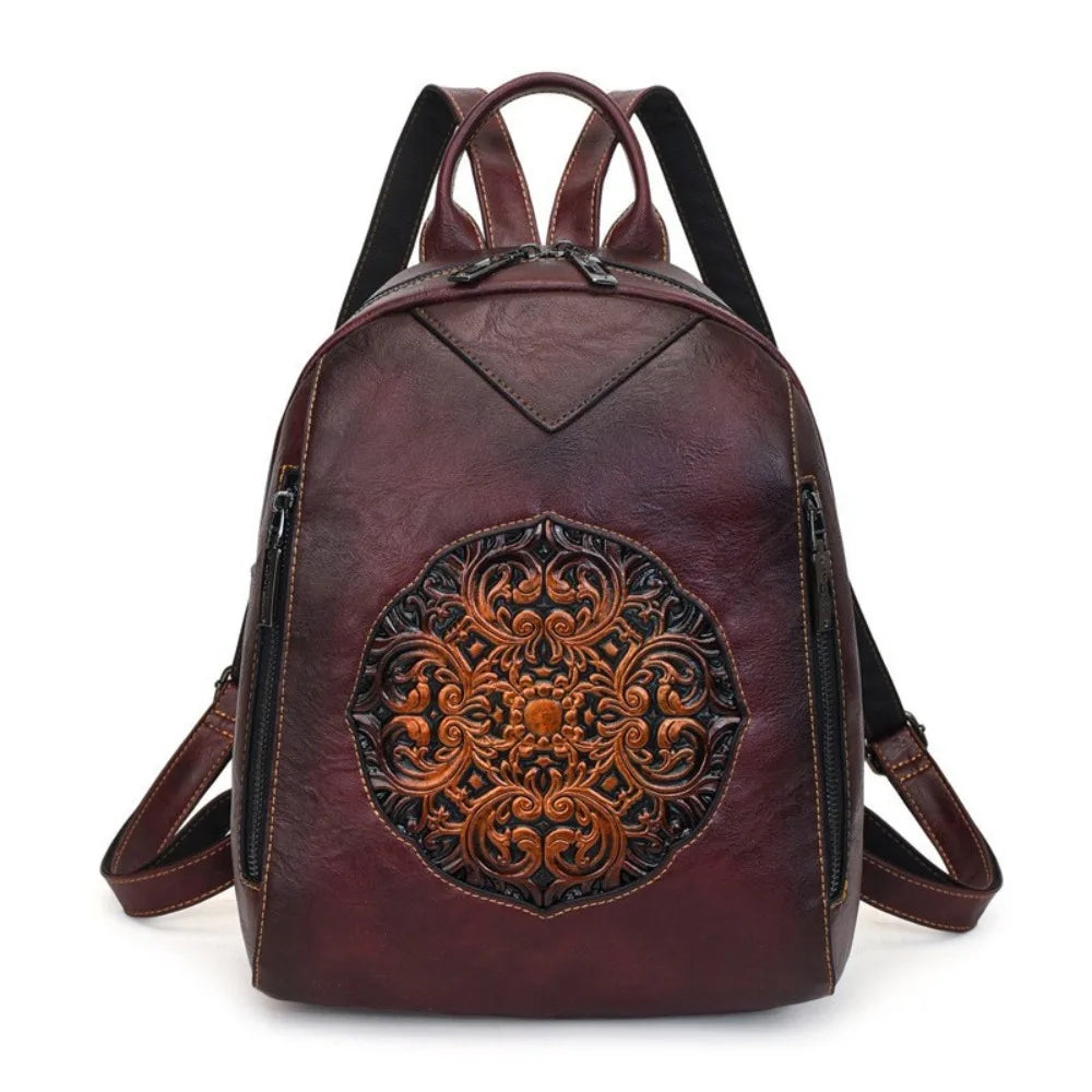 2026 Vintage Luxury Backpacks For Women Soft Leather Handbags Large Capacity Travel Commuting Backpack Female Mochilas
