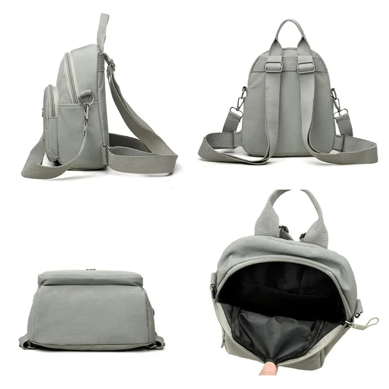 New Women Casual Travel Lightweight Small Backpack With Large Capacity Waterproof Cloth Shoulder Bag and High-end Feel for Girls